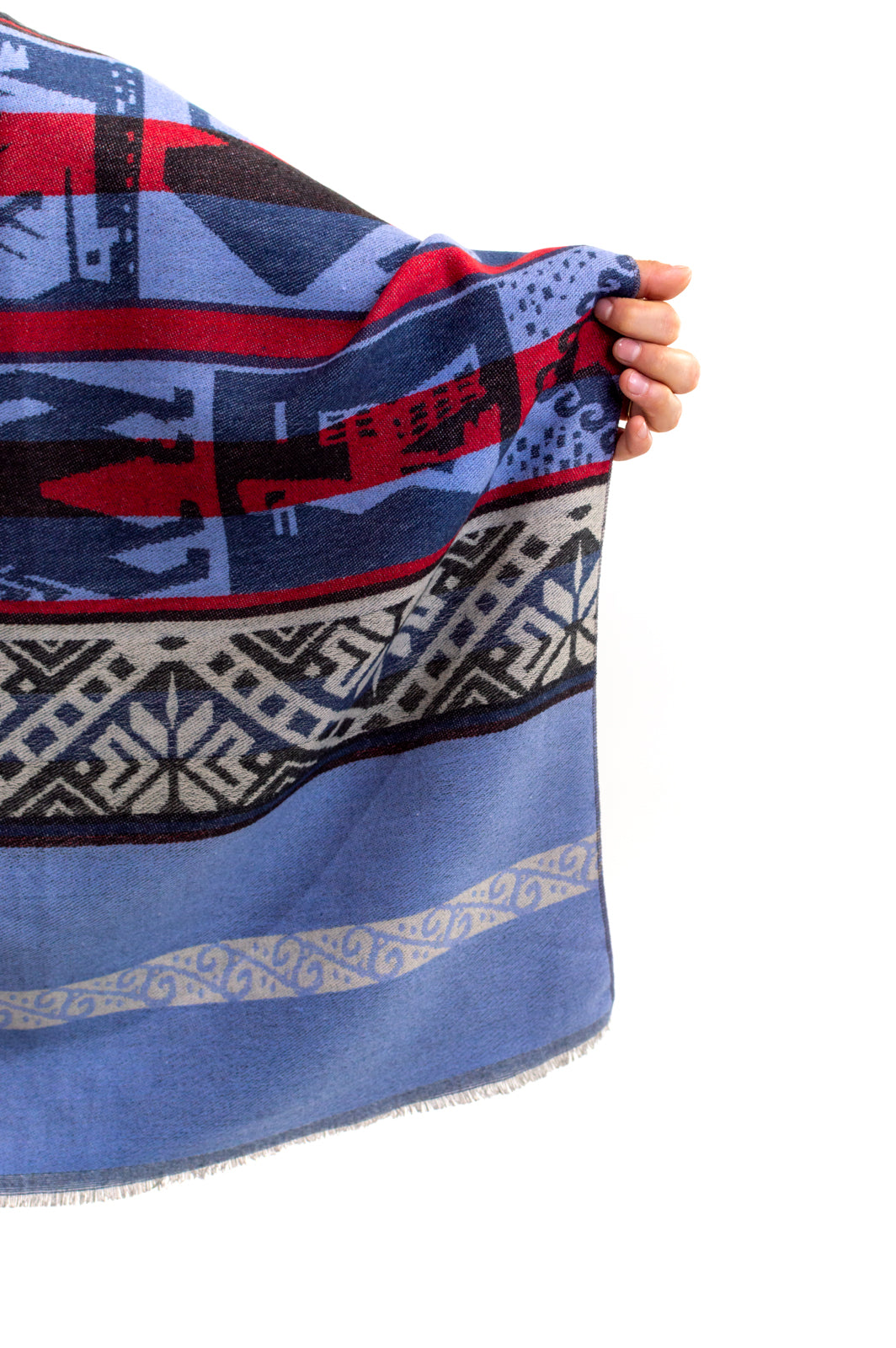 Poncho Icy Denver Blue Étnico
