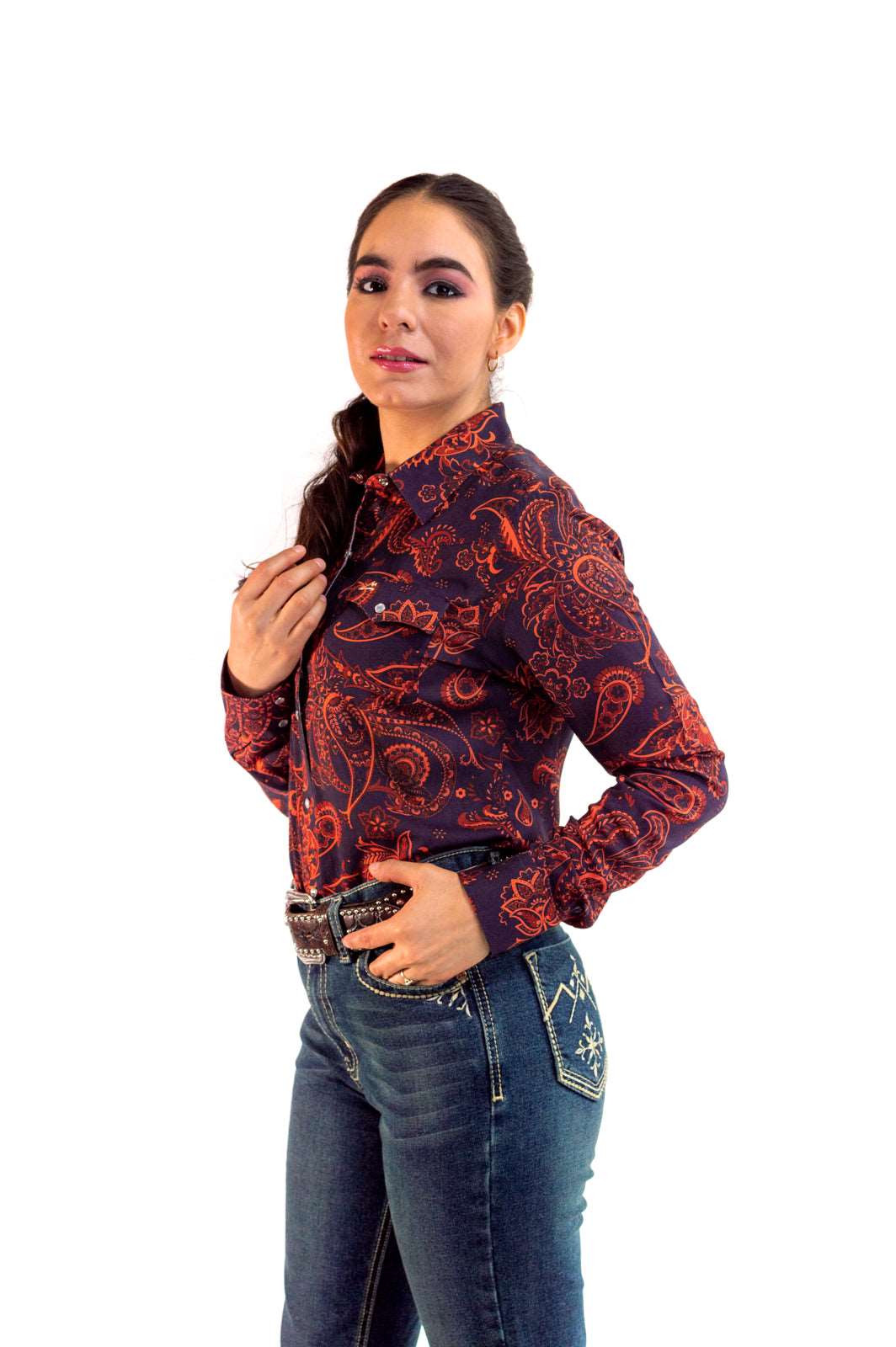 Camisa vaquera premium paisley