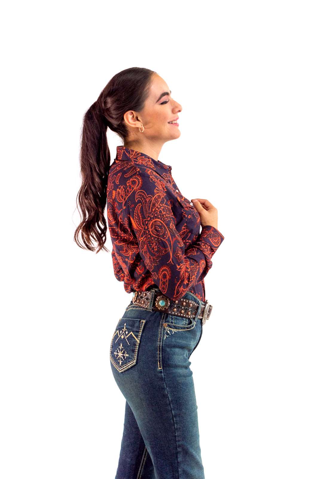 Camisa vaquera premium paisley