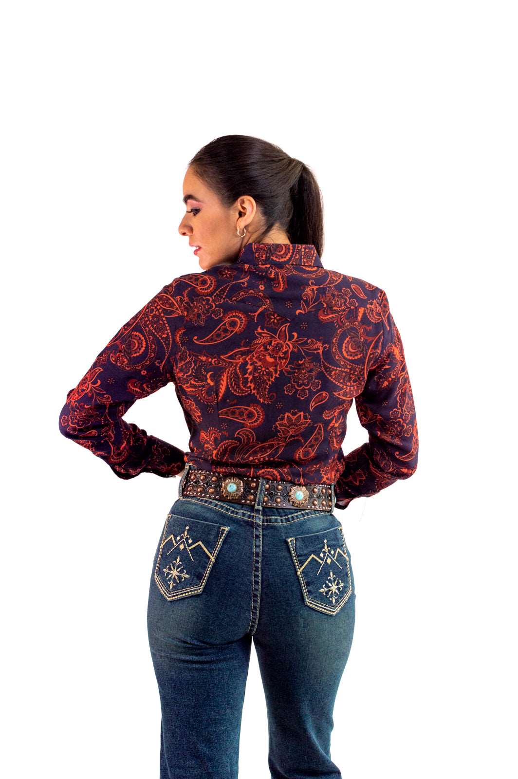 Camisa vaquera premium paisley