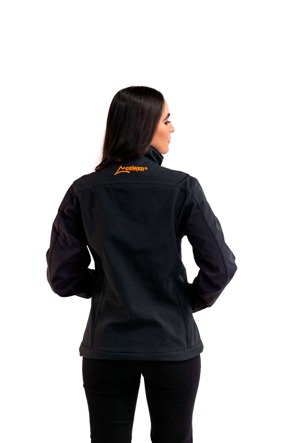 Chamarra Mujer Spandex Black Orange