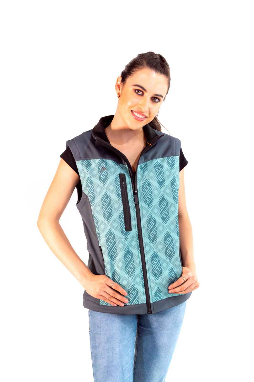 Chaleco Mujer Spadex Étnico Jade