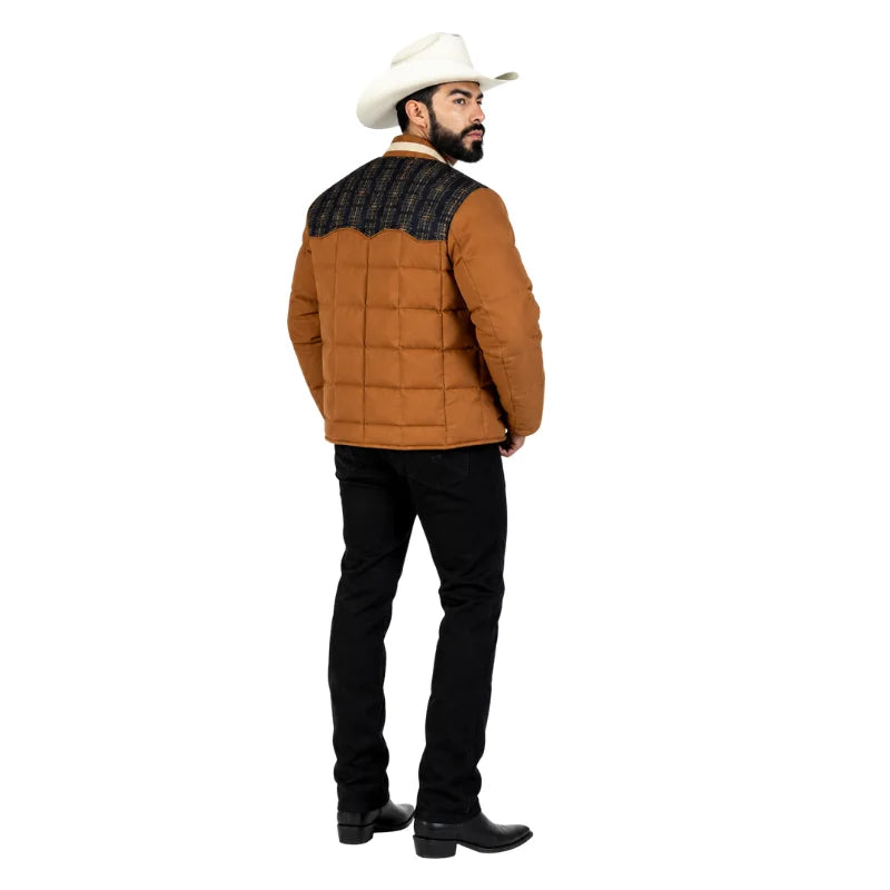 Chamarra Faux Canvas Tlan Black/Yellow
