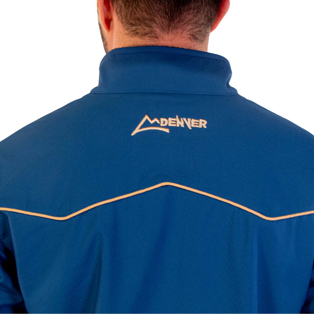 Chamarra Vaquera Navy/Beige Impermeable