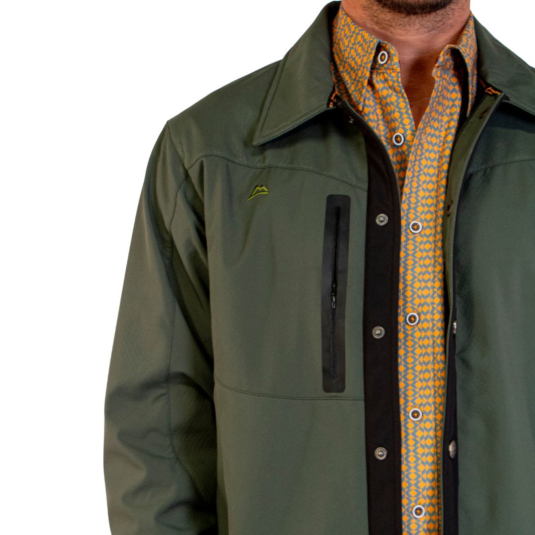 Chamarra Vaquera Olive Piteado Dark