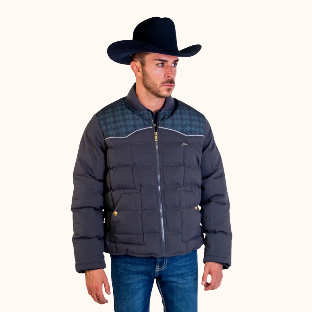 Chamarra Tribal Dark Gray Pluma de Ganso