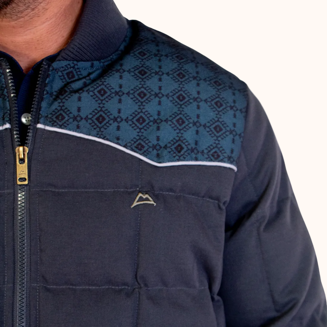 Chamarra Tribal Dark Gray Pluma de Ganso