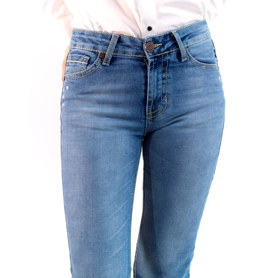 Jeans Icy Denver Cintura Media Corte Bota DM031