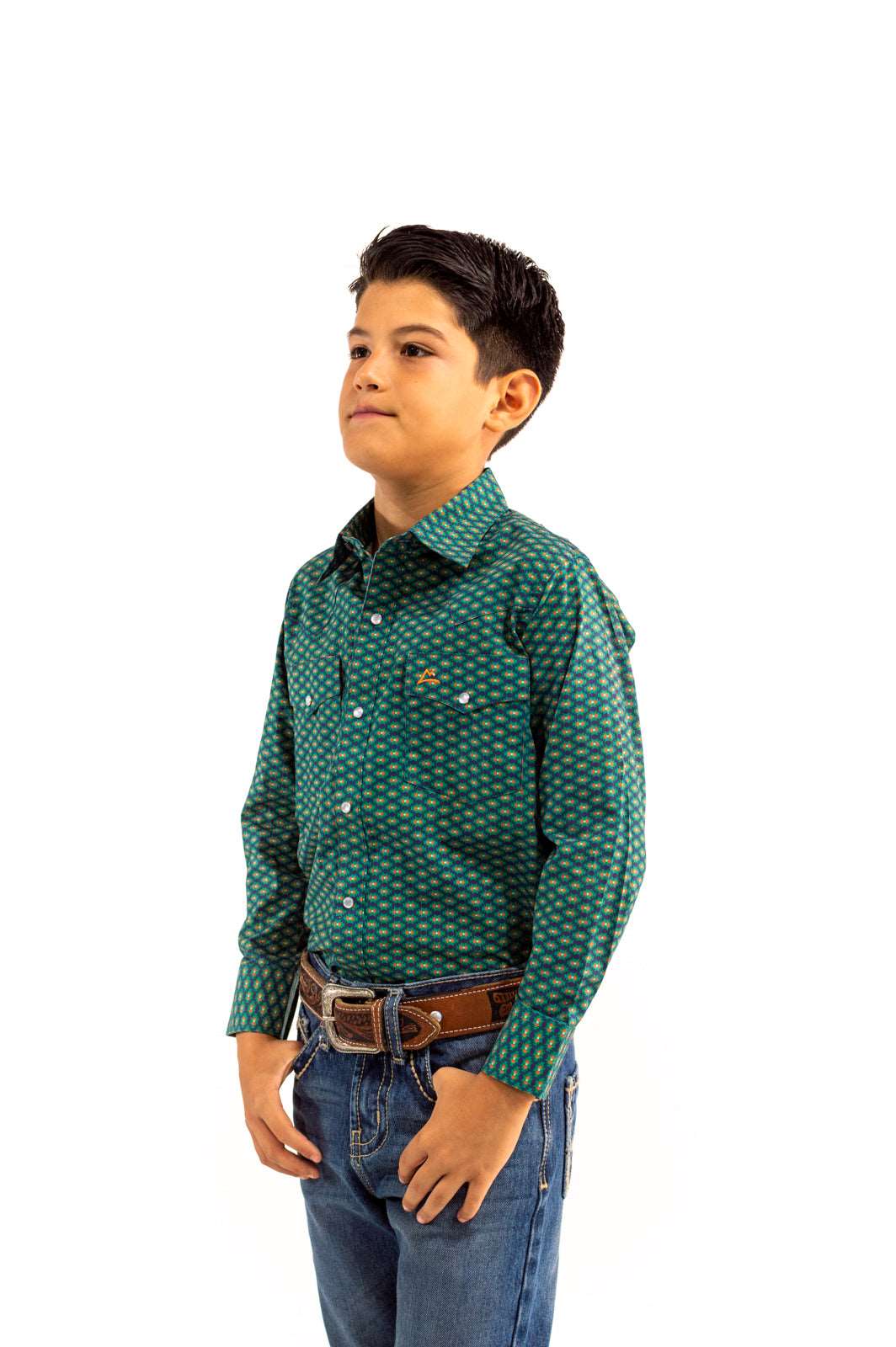 Camisa kids unisex MARINE MOSAIC WITH GREEN CKD025