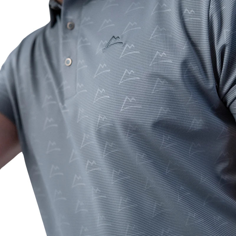 Polo Print Gris Azulado Hombre