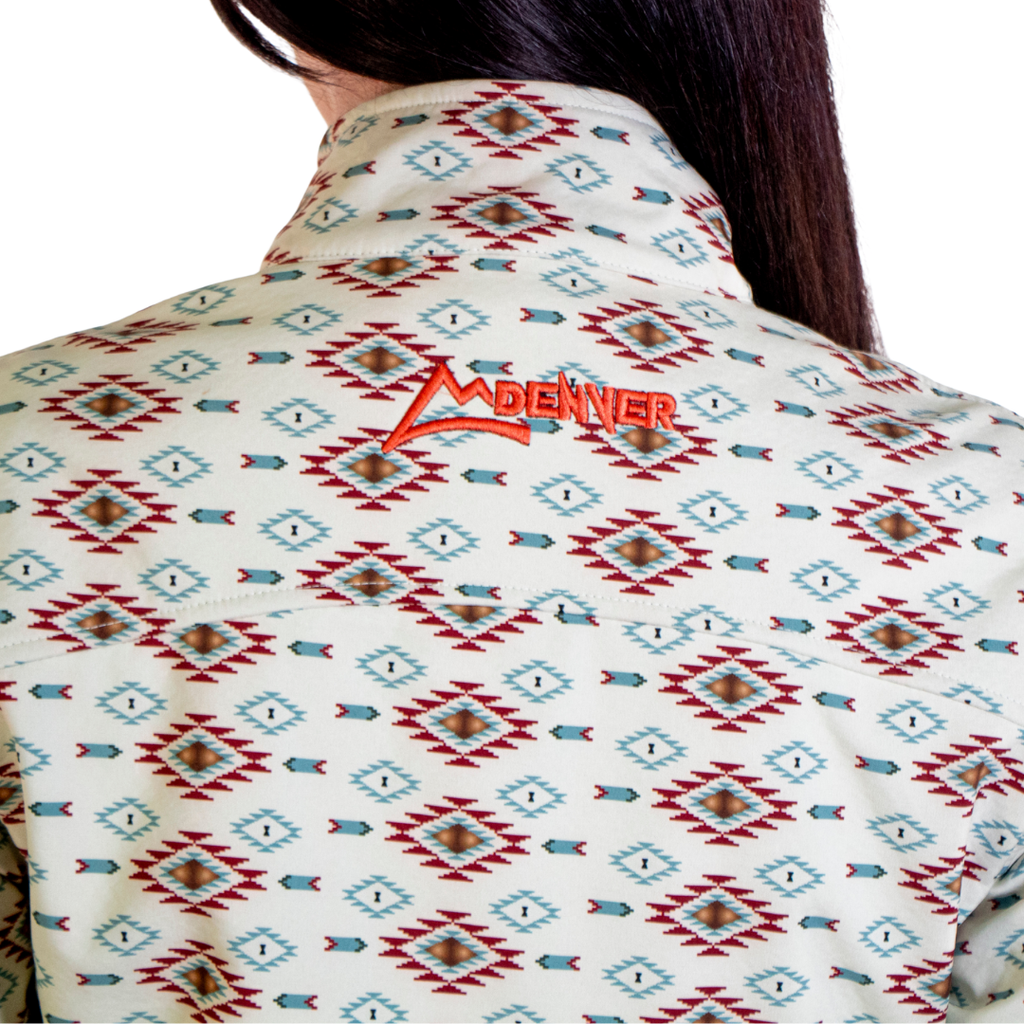 Chamarra Vaquera Tribal Flechas Beige