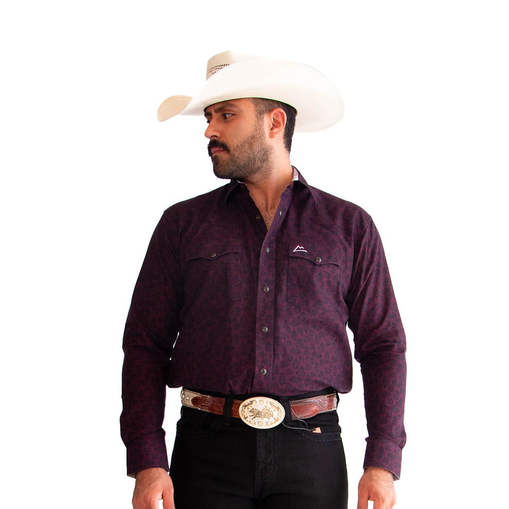 Camisa Vaquera Denver Arrows Wine