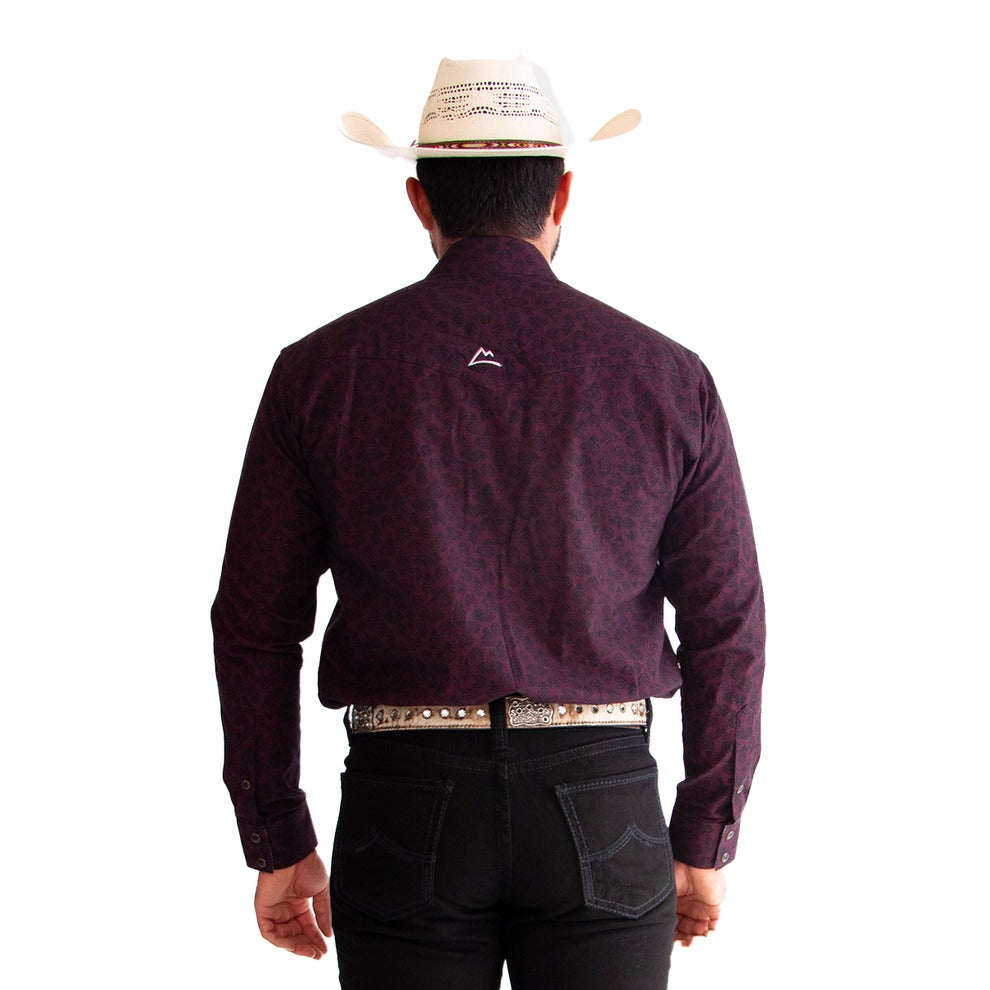 Camisa Vaquera Denver Arrows Wine